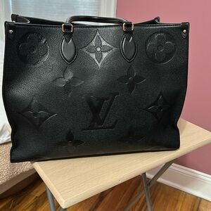 Louis Vuitton On the Go GM Tote Bag Monogram Empreinte Black, comes with dustbag